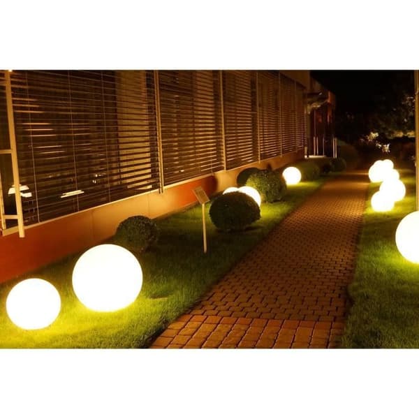 LUMISKY LED Outdoor Wired Light Sphere - White BOBBY - Ø50cm E27 Base
