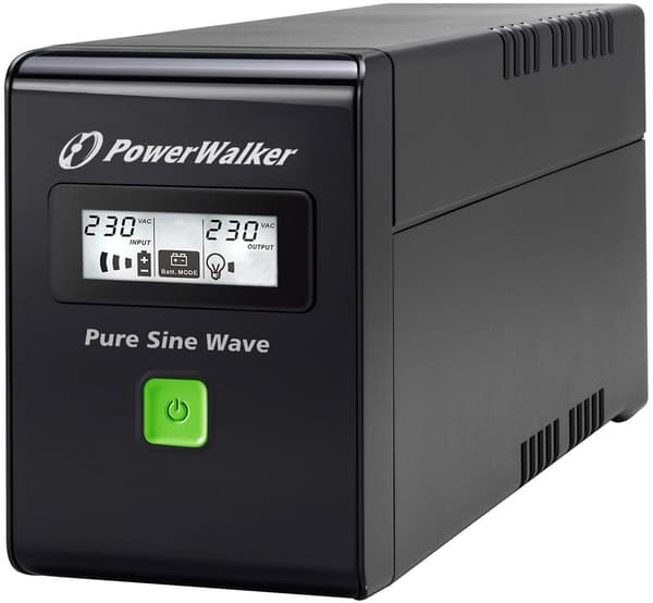 PowerWalker VI 600 SW FR - 0.6 kVA Line-Interactive UPS with 2 AC Outlets