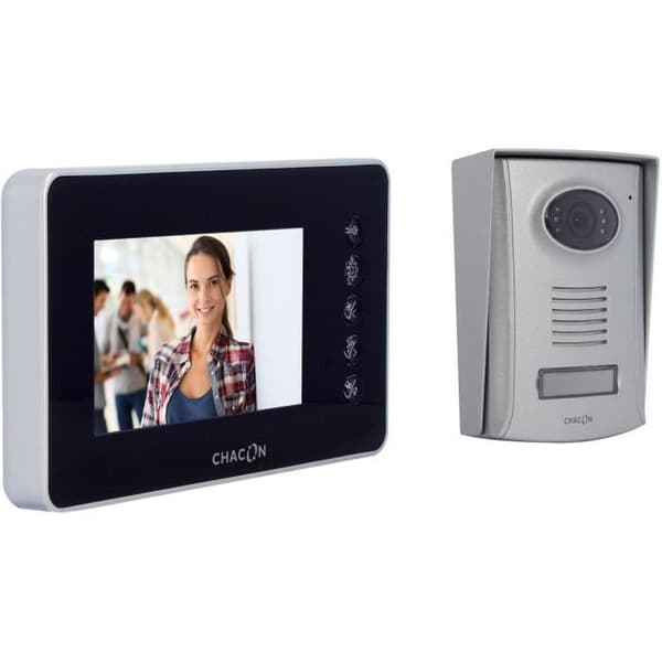 CHACON Video Intercom 4.3" Ultra-Thin Screen - 4-Wire - Black