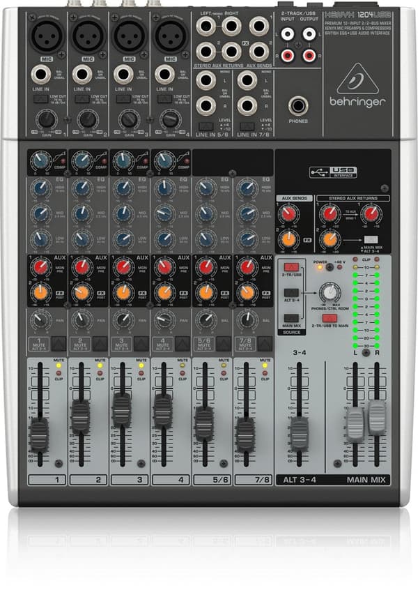 Behringer Xenyx 1204USB Audio Mixer 12 Channels Grey