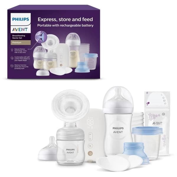PHILIPS Electric Breast Pump Kit - Rechargeable - Simple - Natural Motion