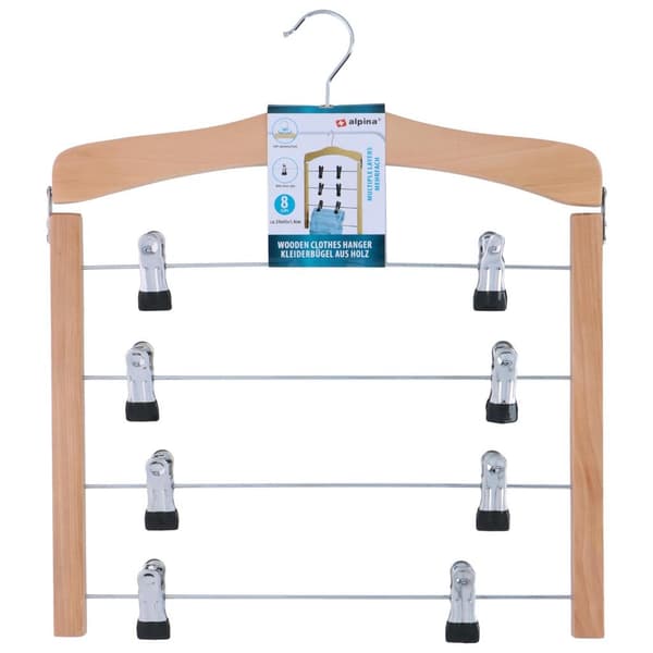 Alpina Trouser Hanger with Clips - Space-Saving Design