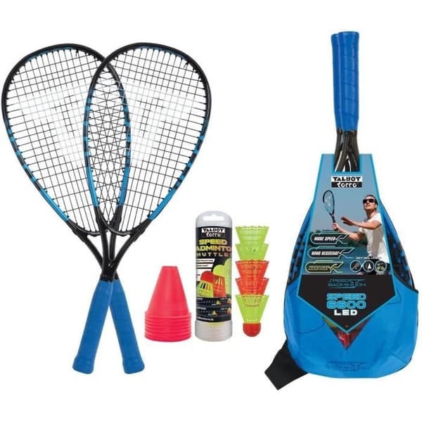 SCHILDKRÖT Speed Badminton Set - SPEED 6600 LED - 2 Rackets - 5 Shuttlecocks