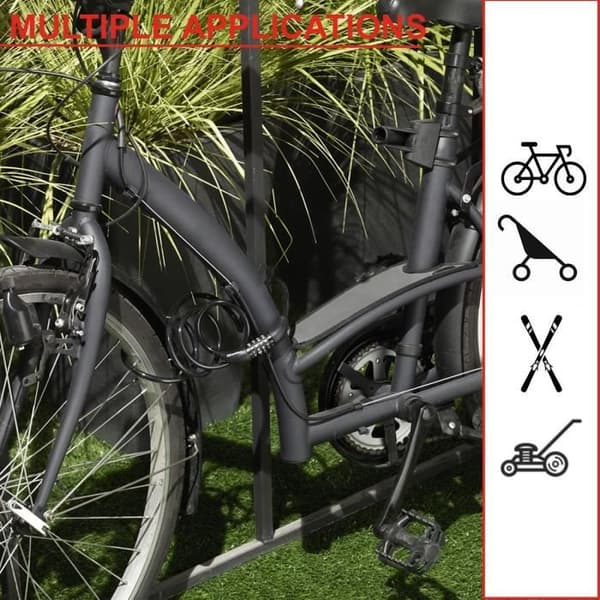 MASTER LOCK Bike Lock - Twisted Cable, 1.8 m, Programmable Combination - 8221EURDPRO