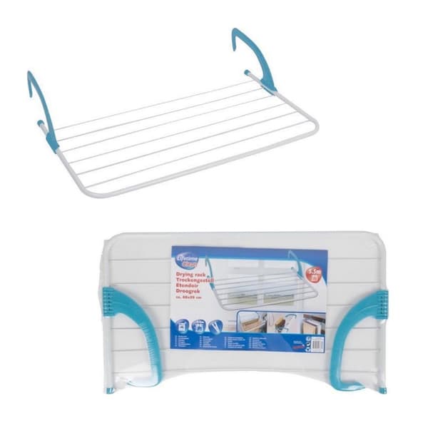 Lifetime Clean Drying Rack with 5 m Drying Line White/Blue