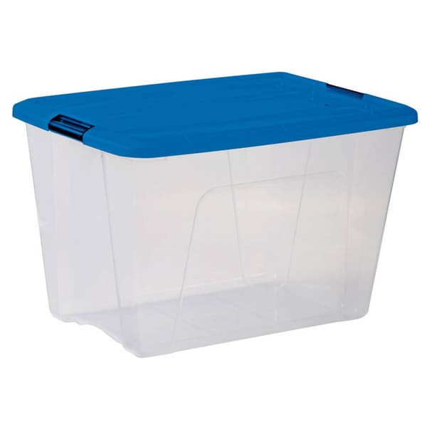 Iris Topbox Storage Box 60 L 57.5x39x36.5 cm Blue/Transparent