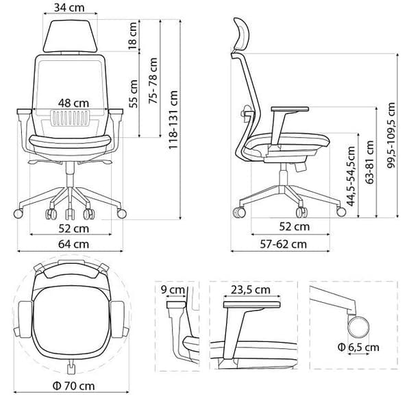 SPECTRUM Ergonomic Office Chair Black