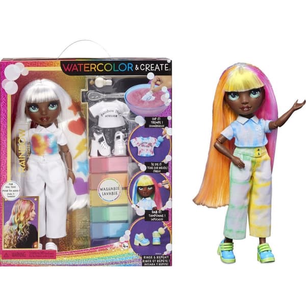 Rainbow High Watercolor & Create Green Eyes Doll