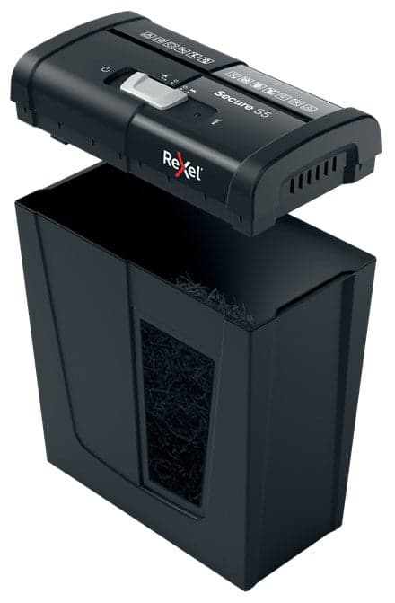 Rexel Paper Shredder Strip Shredding 70 dB Black Secure S5