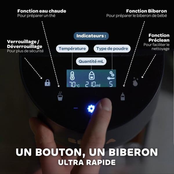 BEABA - Baby Bottle Maker - MILKEO Plus V2 - Midnight Blue