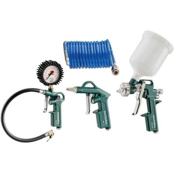 METABO LPZ 4 Set Compressed Air Tool Set - Includes Blow Gun and Tire Inflator