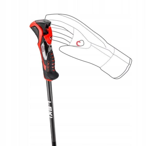 LEKI STICKS 3D AIRFOIL Black/Red 120 cm