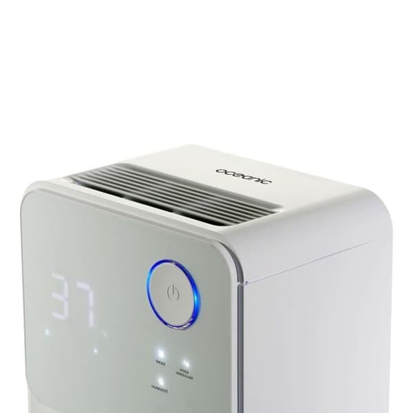 OCEANIC Electric Dehumidifier - 12 Liters/Day Extraction - Clothes Dryer Function - LED Display