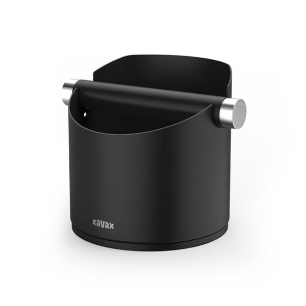 Xavax Knock Box for Espresso Machine, Non-slip, Black