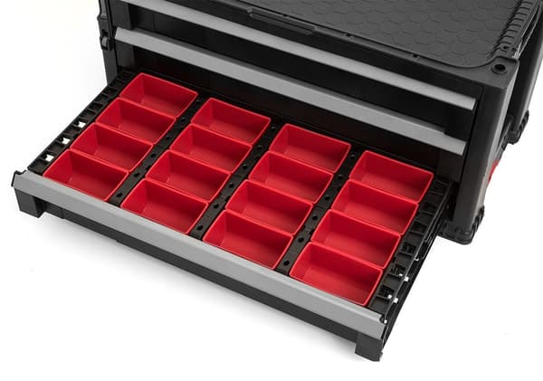 Keter Tool Rack on Wheels - 6 Drawers Black