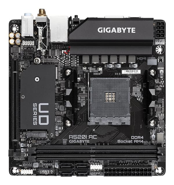 Gigabyte A520I AC - Mini ITX Motherboard - Socket AM4 - AMD A520 Chipset