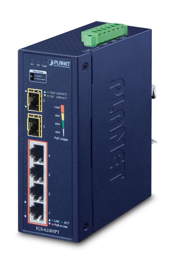 PLANET IGS-624HPT Unmanaged Gigabit Ethernet PoE+ Switch