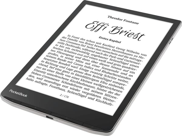 PocketBook InkPad 4 eBook Reader Touchscreen 32GB Wi-Fi Black Silver