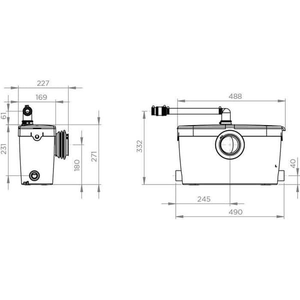 SFA Saniaccess 3 Wastewater Pump - 4 Inlets - Powerful & Quiet