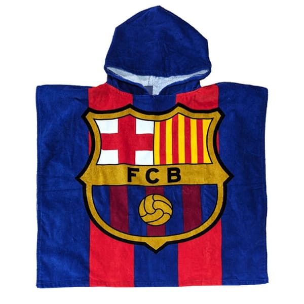 FC Barcelona Bath Poncho 60x120 cm Blue/Red