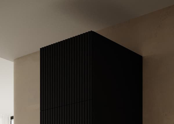 Wardrobe PAFOS 1D BASE 45x55 5x45 Black Matt