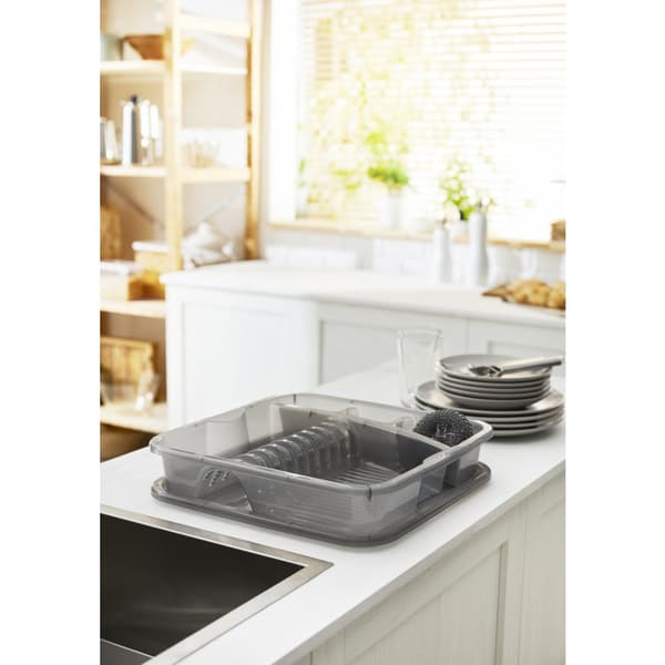 Rotho Geometric Drying Rack Anthracite 39.5 x 39.5 x 8 cm