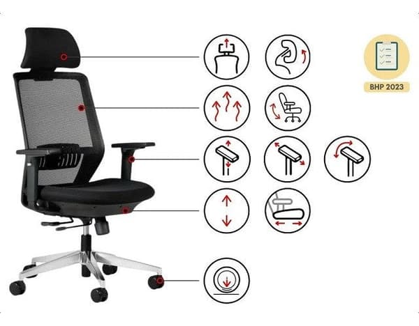 SPECTRUM Ergonomic Office Chair Black