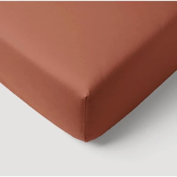 P'TIT DODO Fitted Sheet 60x120 cm Jersey Terracotta