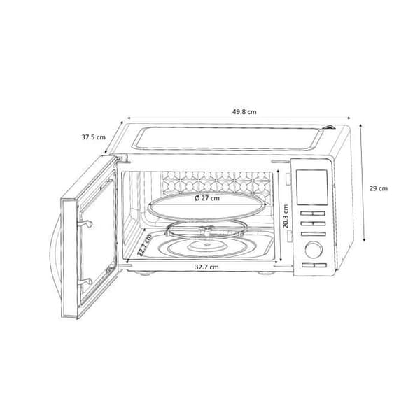 CONTINENTAL EDISON CEMO25SG13S3 Combination Microwave, 25 L, Silver
