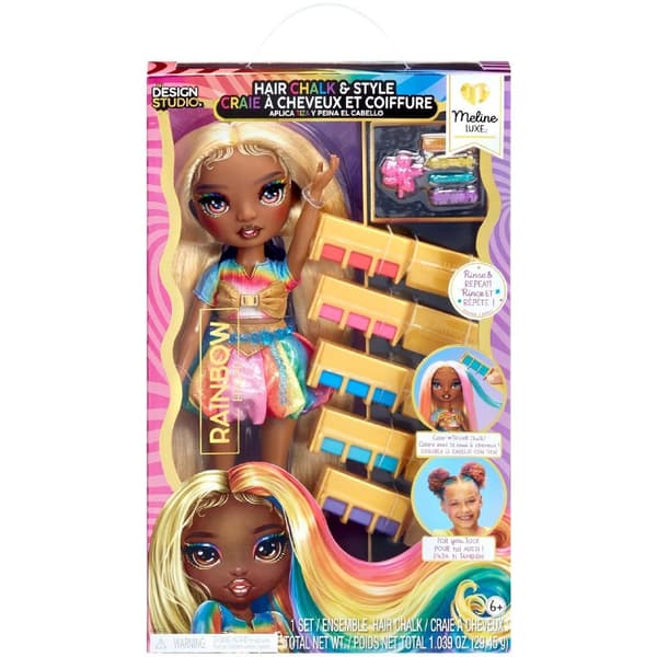Rainbow High Hair Chalk & Style Doll Meline Luxe