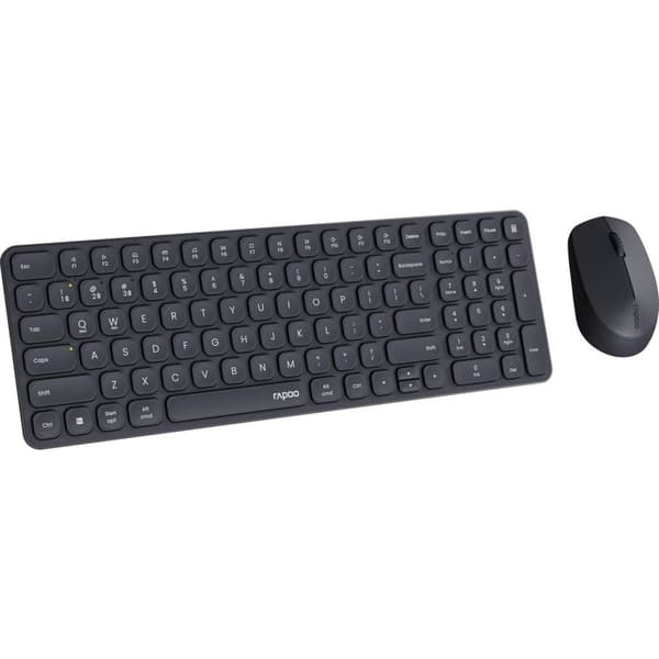 Rapoo 9310 M Combo Set QWERTY(NL) Keyboard + Mouse Black