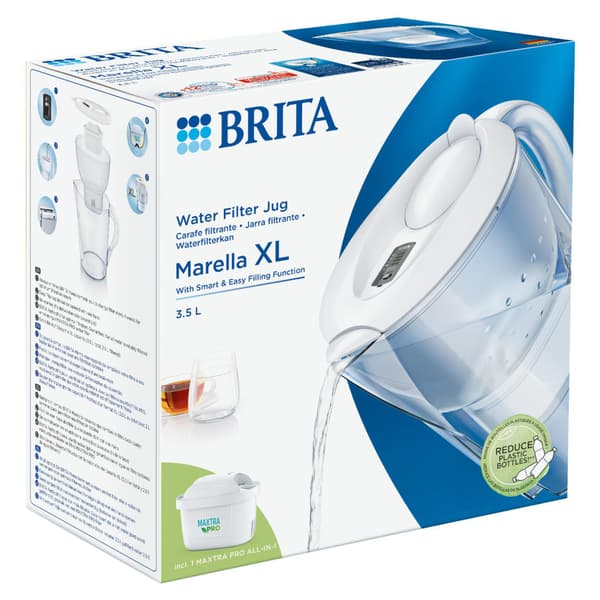Brita Marella XL Water Filter Jug 3.5 L White with MAXTRA PRO Filter