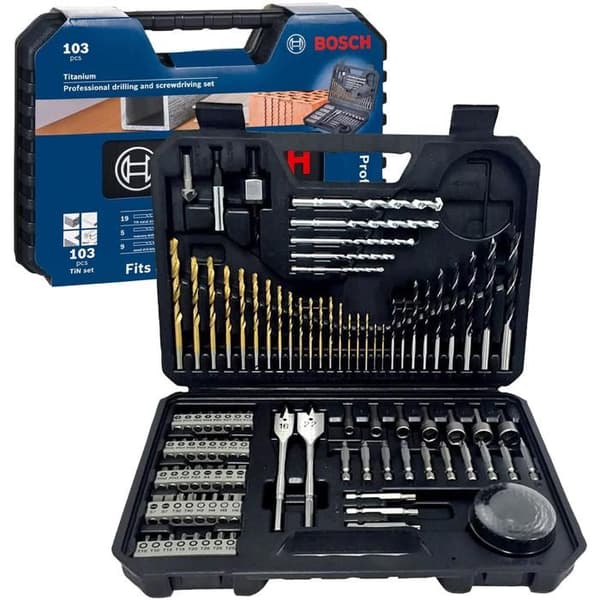 BOSCH Drill Bit and Screwdriver Bit Assortment Set - 103 Pieces