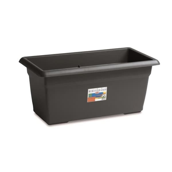 STEFANPLAST MEDITERRANEO Rectangular Planter - 110 L - 100x45x40H cm - Anthracite