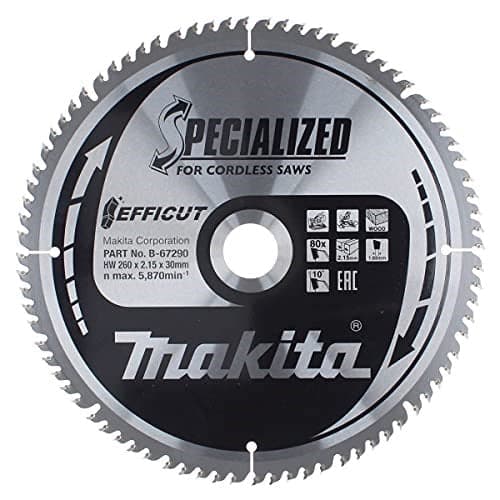 T.C.T. Saw Blade 260X2.15X30mm 10° T80 EFFICUT