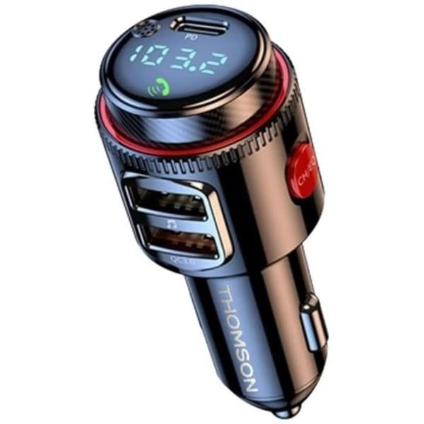 THOMSON Bluetooth FM Transmitter V5.4 - 12/24V - 48W - 2 USB-A QC 3.0 & PD 30W