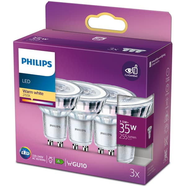 Philips LED Bulb 35W GU10 36° Warm White 36d