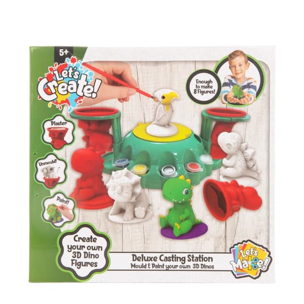 Let's Create! Dino Plaster Casting Set - Make 8 Dinosaur Figures