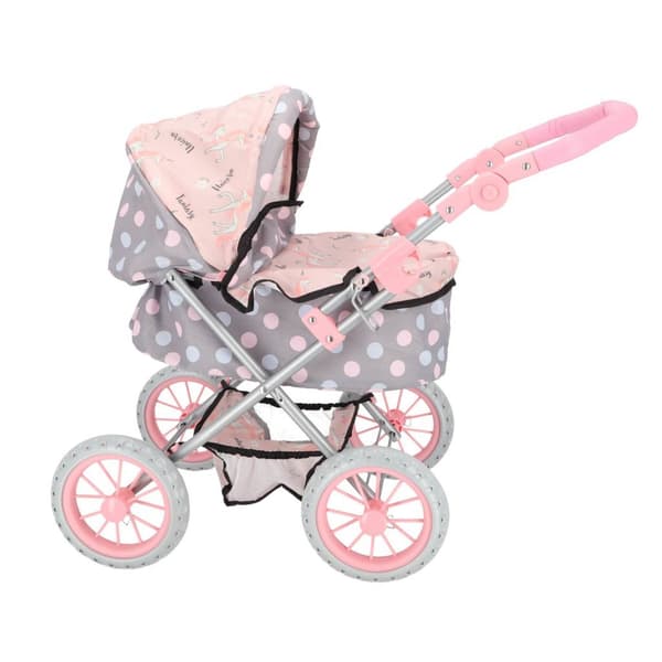 Doll Stroller 65x35.5x75 cm Grey/Pink