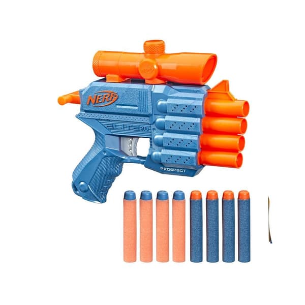 Nerf Elite 2.0 Prospect QS-4 Blaster + 8 Darts - 4-Dart Blasting