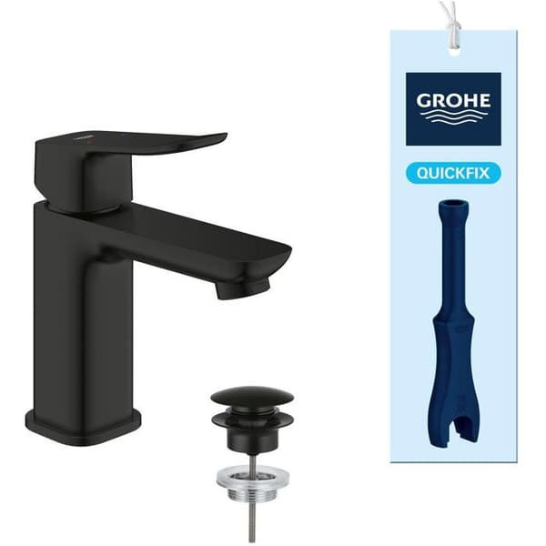 GROHE Basin Mixer Tap - Size S - Click-clack - Matte Black