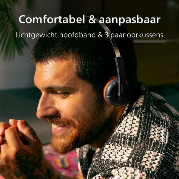 Philips The Ringo Headphones - Wireless - Black - Model TAH2000BK/00
