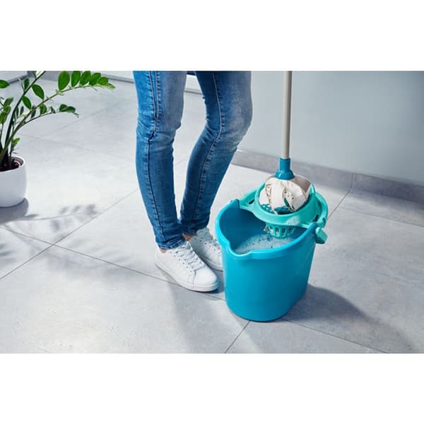 Leifheit 3in1 Power Mop 52105 - Telescopic Handle for Efficient Floor Cleaning