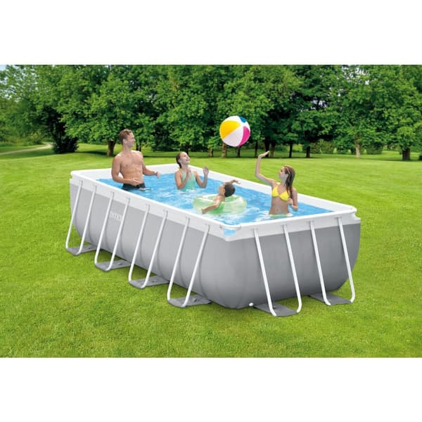 Intex Prism Frame Pool 400x200x100 cm Grey/Blue 26788GN