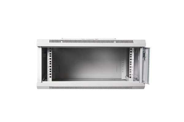 Wall-Mounted Network Cabinet 19" 4U Rack 600x450 Solid Door Gray