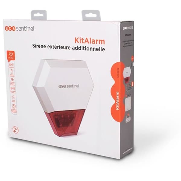 SCS SENTINEL Additional Wired Outdoor Siren - 80 m Range - Audible and Visual Alert