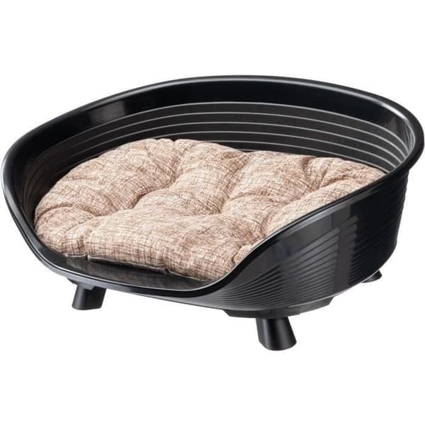 FERPLAST Black Relaxation Cushion Basket - Size L - 73x55x27 cm