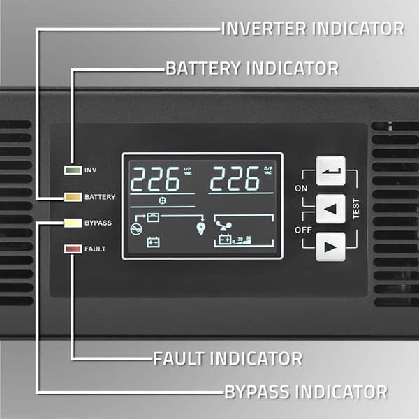 Qoltec UPS for RACK 3kVA 3000W LCD EPO USB Online