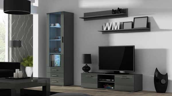 Cama TV Stand SOHO 140 Grey/Grey Gloss