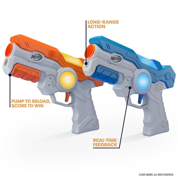 Nerf Laser OPS Battle 2 Pack - Red and Blue Blasters